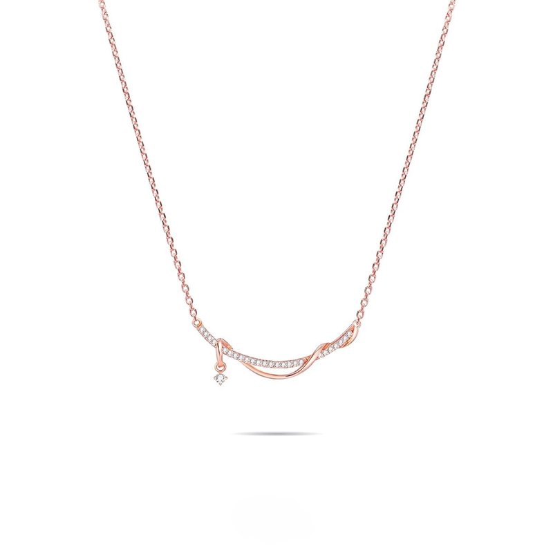 L'amour 流星心願頸鏈 (玫瑰金) - 項鍊 - 純銀 