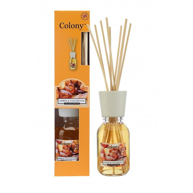 British Fragrance Colony Series - Amber and Cedar 120 ml - Fragrances - Glass 
