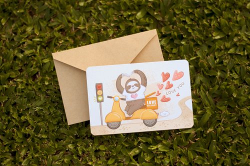 heartmelter.gift 小動物明信片心意卡-樹懶