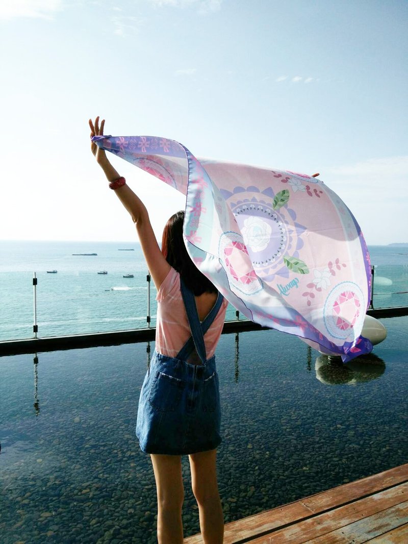 LovisRuk Scarf Collection : Love Mom Always Serie I - 絲巾 - 聚酯纖維 紫色