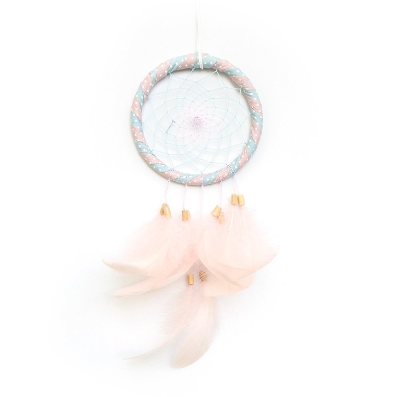 Water jade little pink color (denim style series) - Dream Catcher 10cm - Valentine's Day gift - Items for Display - Other Materials Pink