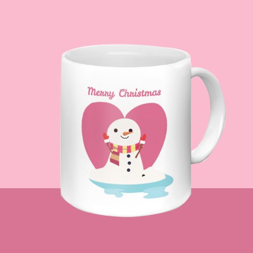hkgiftforu 情人節禮物-雪人款式 名字定制陶瓷杯-個人化情侶杯