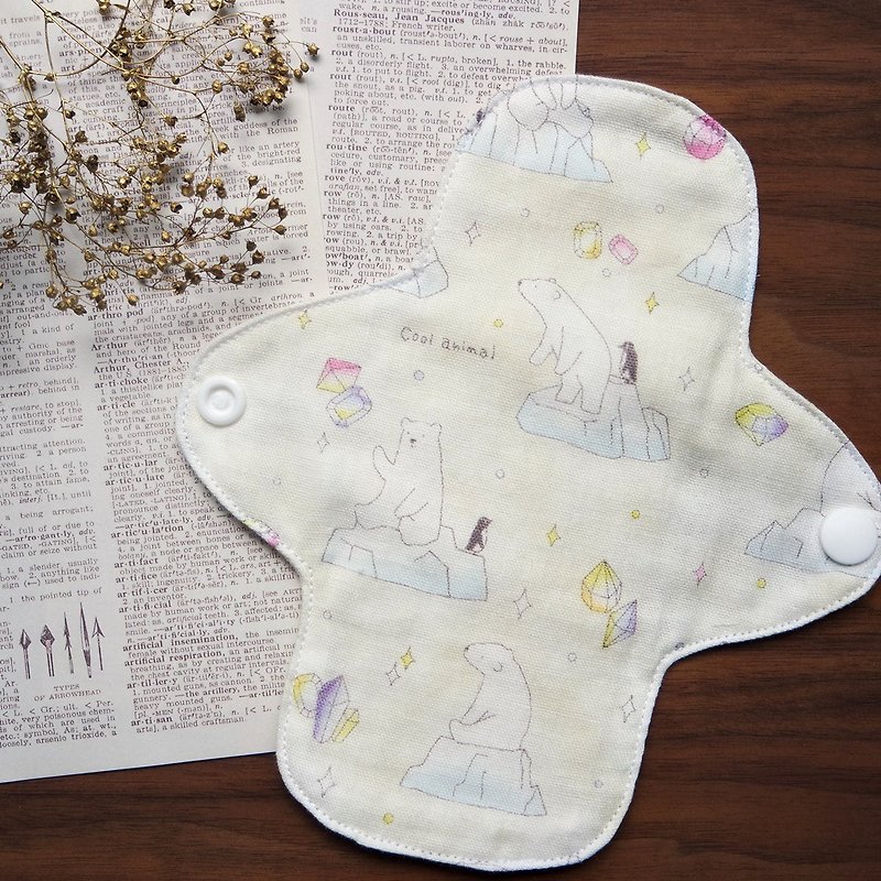 Cloth sanitary napkin_environmental protection cloth cotton / polar bear and ore (single piece) - ของใช้ส่วนตัวผู้หญิง - ผ้าฝ้าย/ผ้าลินิน สึชมพู