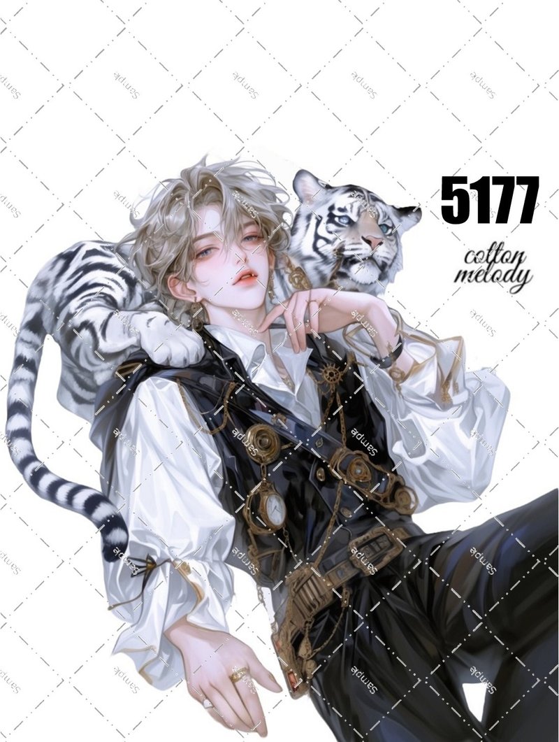 original sticker no.5177 人物ステッカー オリジナルステッカー オリジナル人物ステッカー 装飾ステッカー cotton melody - 貼紙 - 紙 
