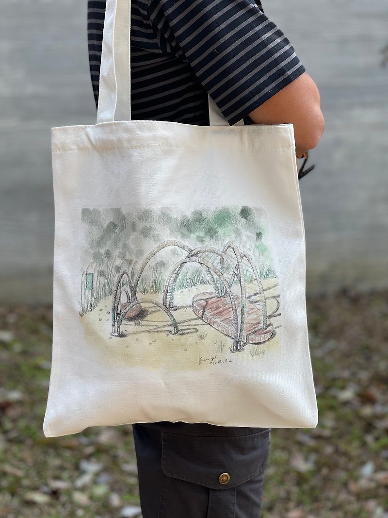 Xiyehai Art Festival Limited Totebag-Cool Under Salt - Messenger Bags & Sling Bags - Cotton & Hemp White