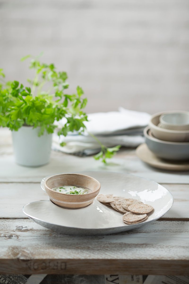 【NEW】●Chip & Dip Set● UK - The Just Slate Company - Small Plates & Saucers - Other Materials White