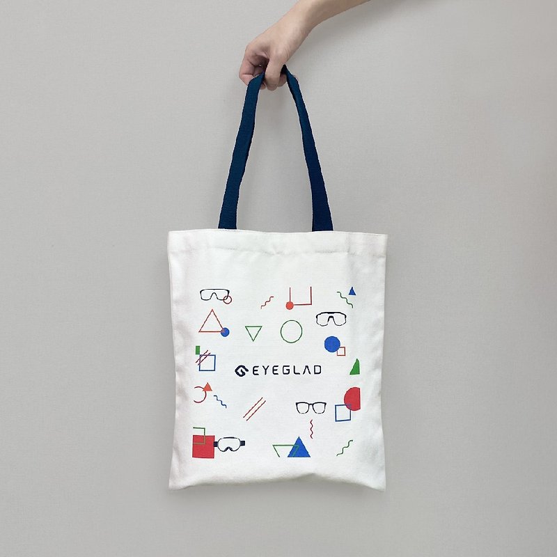 EYEGLAD brand classic canvas bag - colorful geometry - กระเป๋าถือ - เส้นใยสังเคราะห์ 