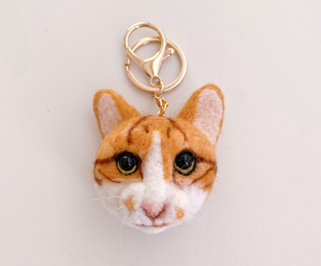 ペット似顔絵 オーダーメイドキーホルダー③猫 愛猫 猫グッズ - ペット用品