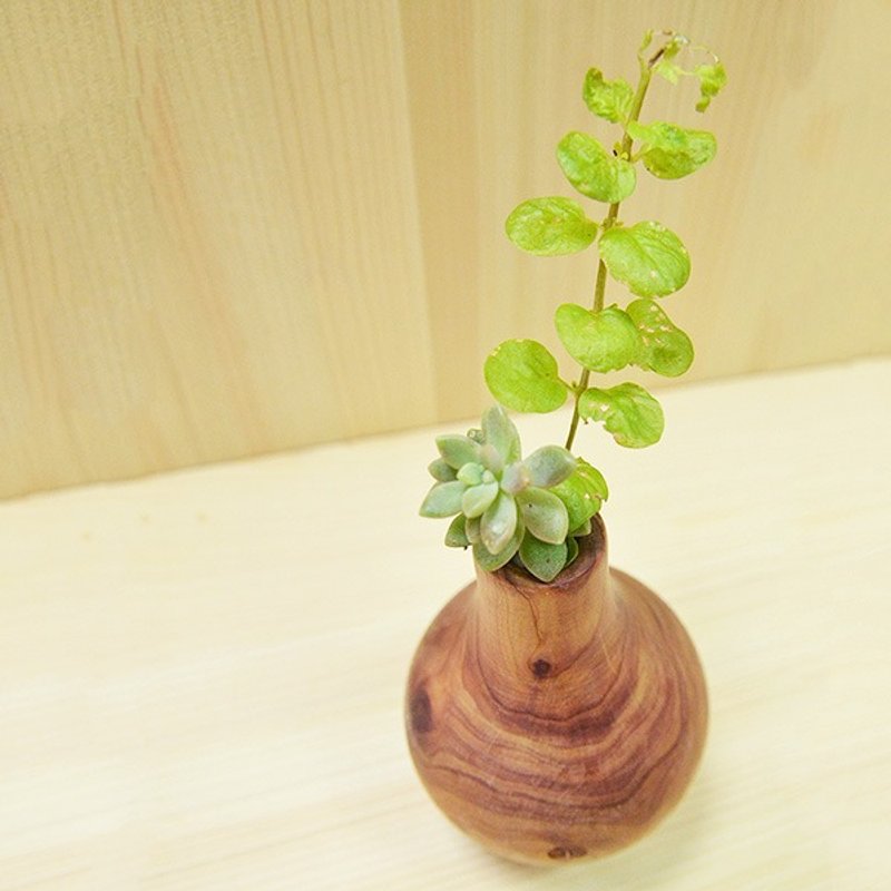 【Wood-Design】Scrolled Potted - Plants - Wood Green