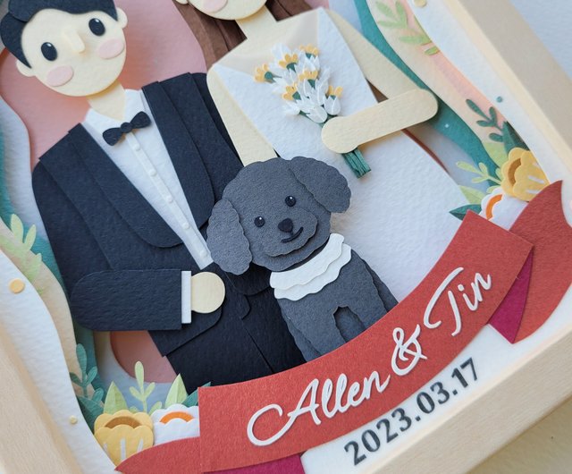 Layered custom papercut frame: wedding day theme - Shop lita-craft Picture  Frames - Pinkoi