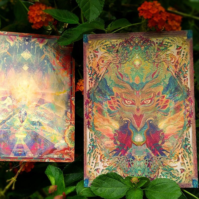 迦樓羅 .Garuda. - 雷雕繪卡 - 卡片/明信片 - 紙 