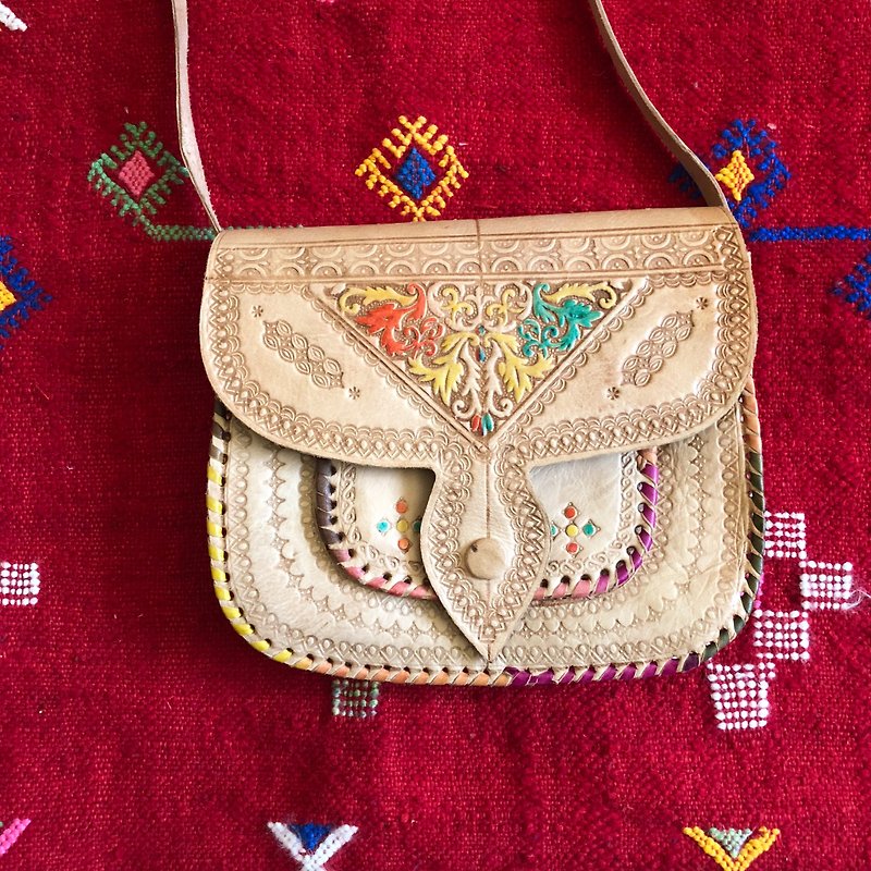 摩洛哥 彩色駱駝包 慕古納城玫瑰園二世 - 側背包/斜背包 - 真皮 多色