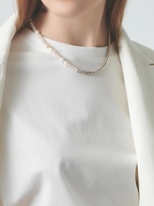 LESIS｜Live in Style LESIS | Silver Half Necklace 率性序列珍珠純銀項鍊