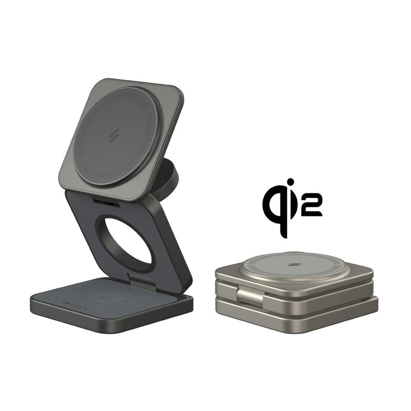 ADAM Mag 3 Pro Qi2 15W Magnetic Three-way Wireless Charging Stand - Phone Charger Accessories - Other Materials Multicolor