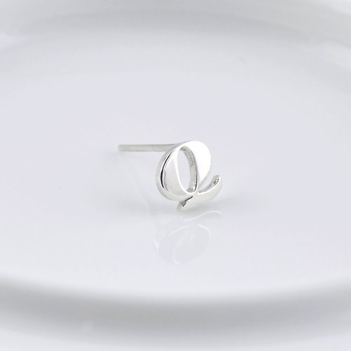 GreenRock Jewelry 英文字母耳環(單只) 925純銀