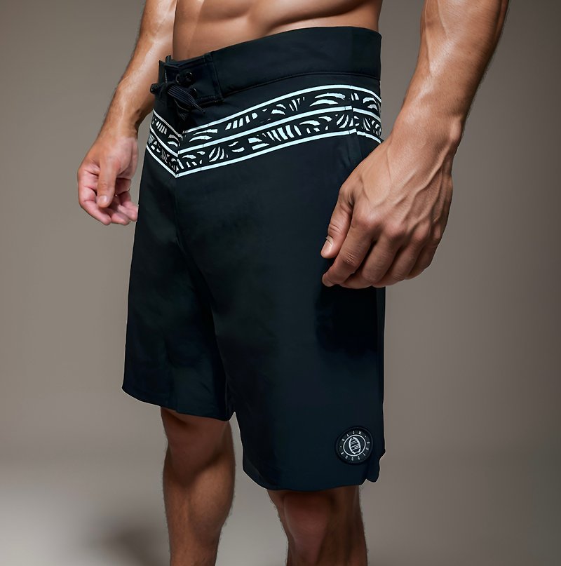 HAGWOUTDOOR No Bad Days-Board shorts-Black - Men's Sportswear Bottoms - Other Materials 