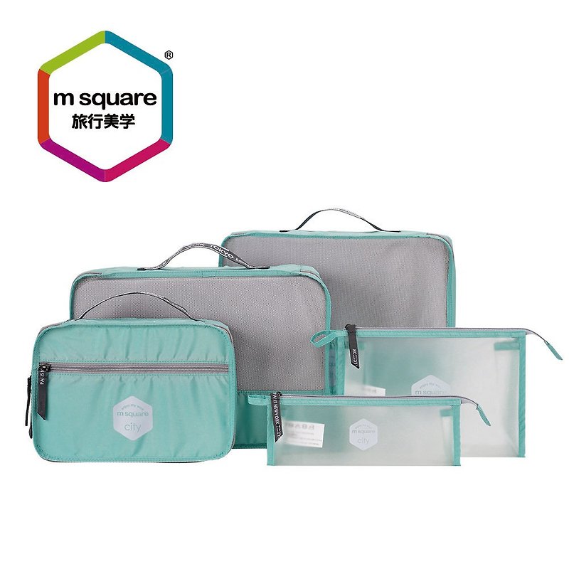 M square city series five-piece set-medium_mint green - Luggage & Luggage Covers - Polyester Green
