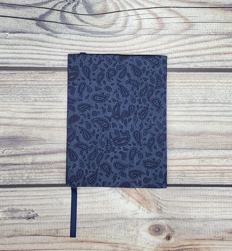 Book Cover/Book Jacket - Paisley Pattern (Navy Blue) - Book Covers - Other Materials 