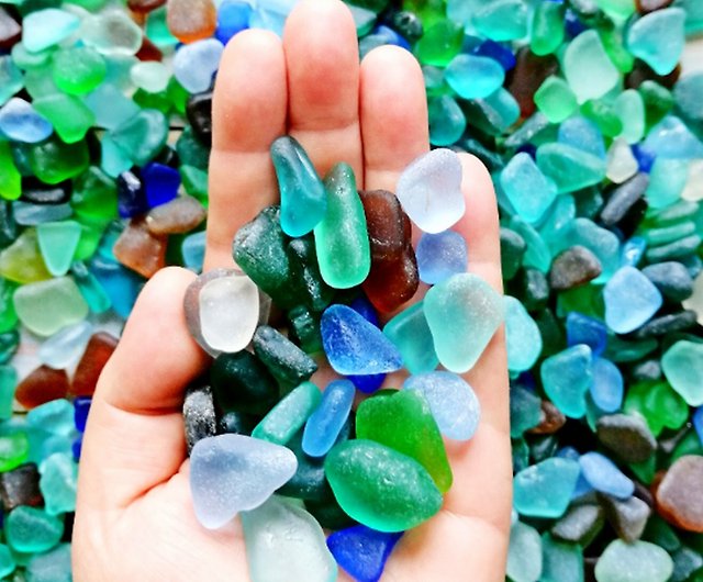 Genuine Sea glass bulk.Rounded sea glass for Jewelry making.Real beach glass  - Shop Sea glass for you Pottery & Glasswork - Pinkoi