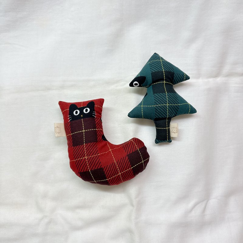 【聖誕禮盒】聖誕貓草包 狗狗玩具 寵物玩具 - 貓/狗玩具 - 棉．麻 