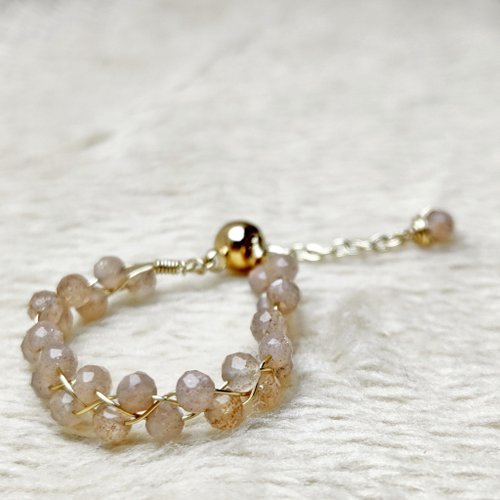 Double W 天然水晶創作館 【訂製品】14K金太陽石戒指 14K Gold Sun Stone Ring
