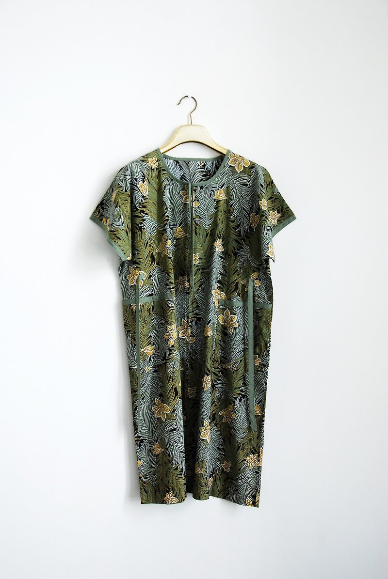 Antique printing straps dress - One Piece Dresses - Other Materials 