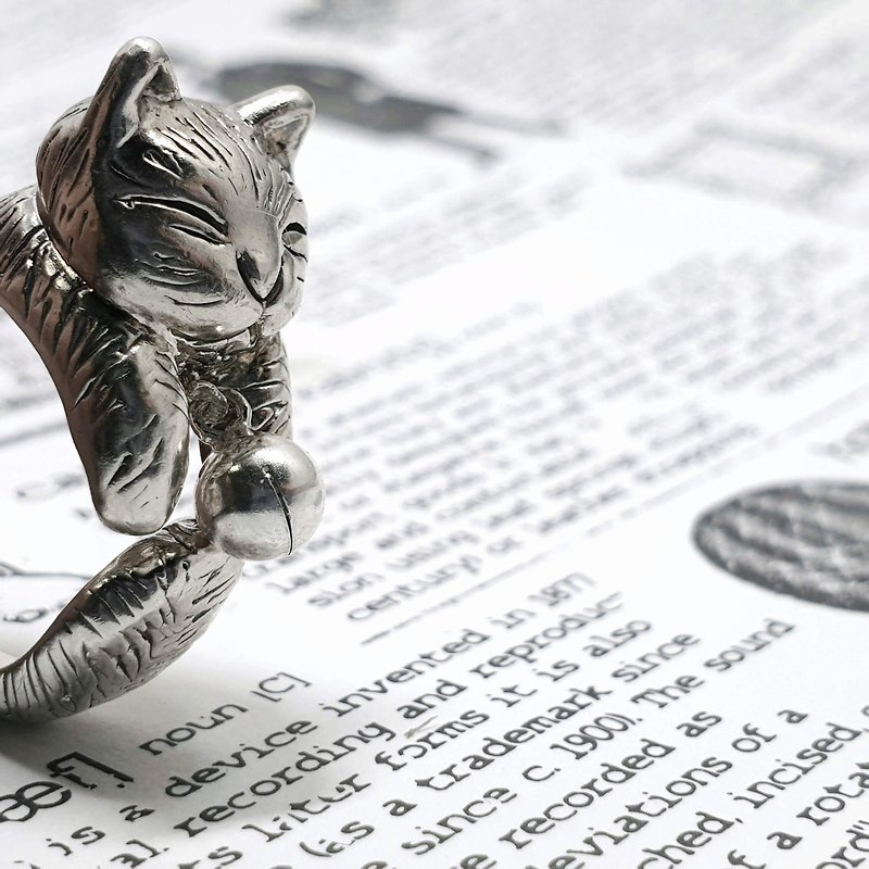 V40-Can't make the same 925 sterling silver ring-Cat shape-Royal craftsman knocks - แหวนทั่วไป - เงินแท้ สีเงิน