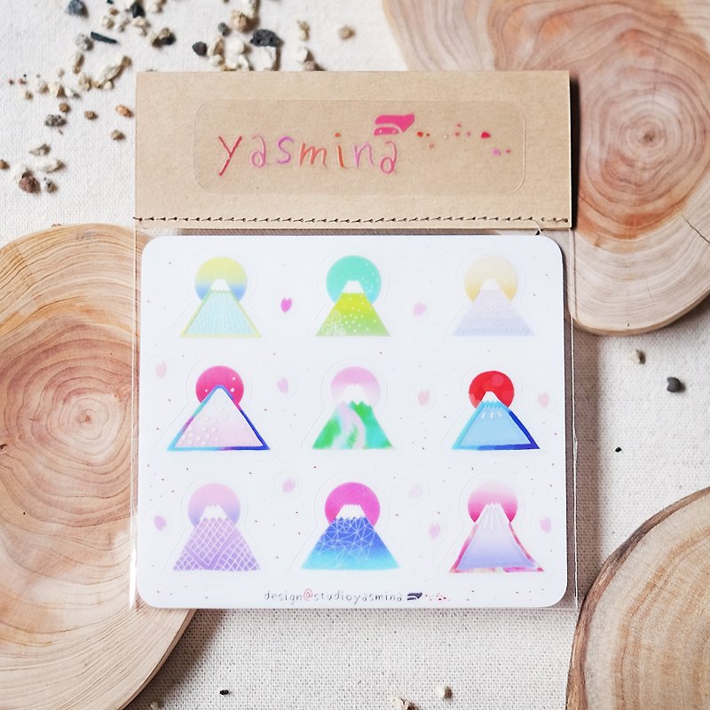 Different Fujiyama / stickers - Stickers - Waterproof Material Multicolor