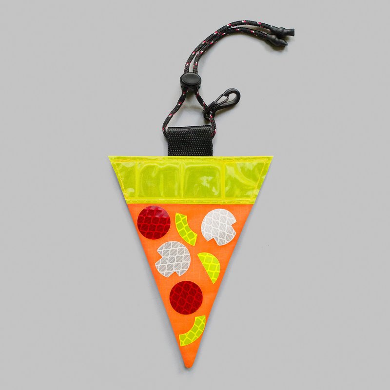 （カスタマイズ）手作り反射キッシュ - 安全運転のための玉ねぎとキノコ風味の夜間反射ペンダント - 自転車・サイクリング - 防水素材 オレンジ