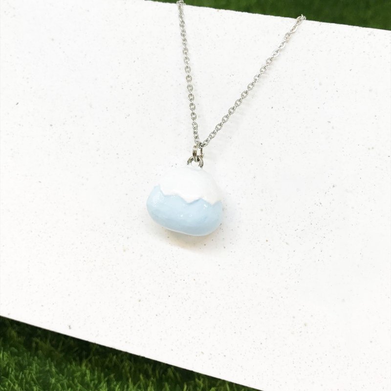 [Light Blue] - Mount Fuji Necklace - สร้อยคอ - ดินเผา สีน้ำเงิน