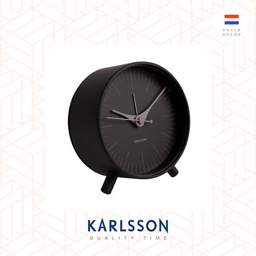 Ur Lifestyle 荷蘭Karlsson alarm clock Index black黑色設計師鬧鐘(帶小夜燈)