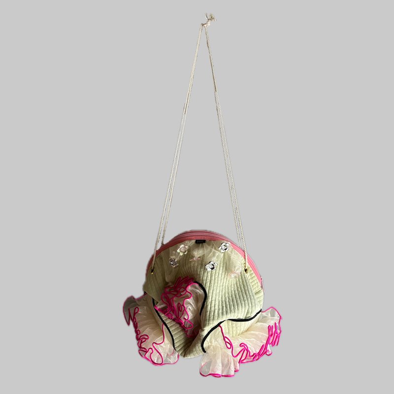 肩包薄荷綠 - 側背包/斜背包 - 棉．麻 多色