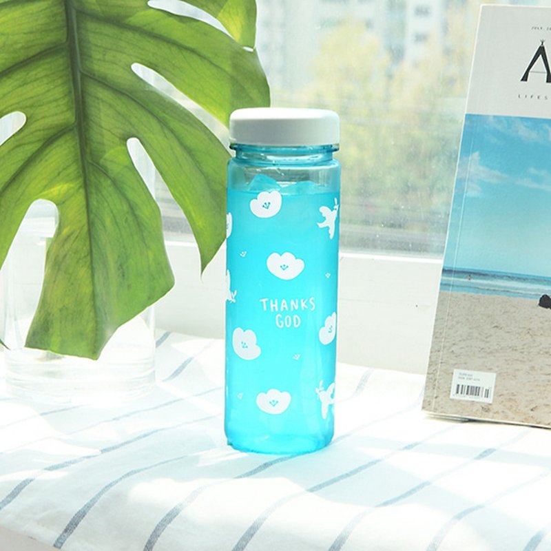 Hello Jenny 500ml Color Ecozen Eco-friendly Water Bottle 02. Pink Blue - กระติกน้ำ - วัสดุอื่นๆ สีน้ำเงิน