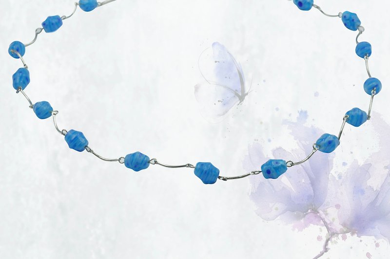 Flower Shadow Glass 【Glass Beads】04 - Necklaces - Colored Glass 