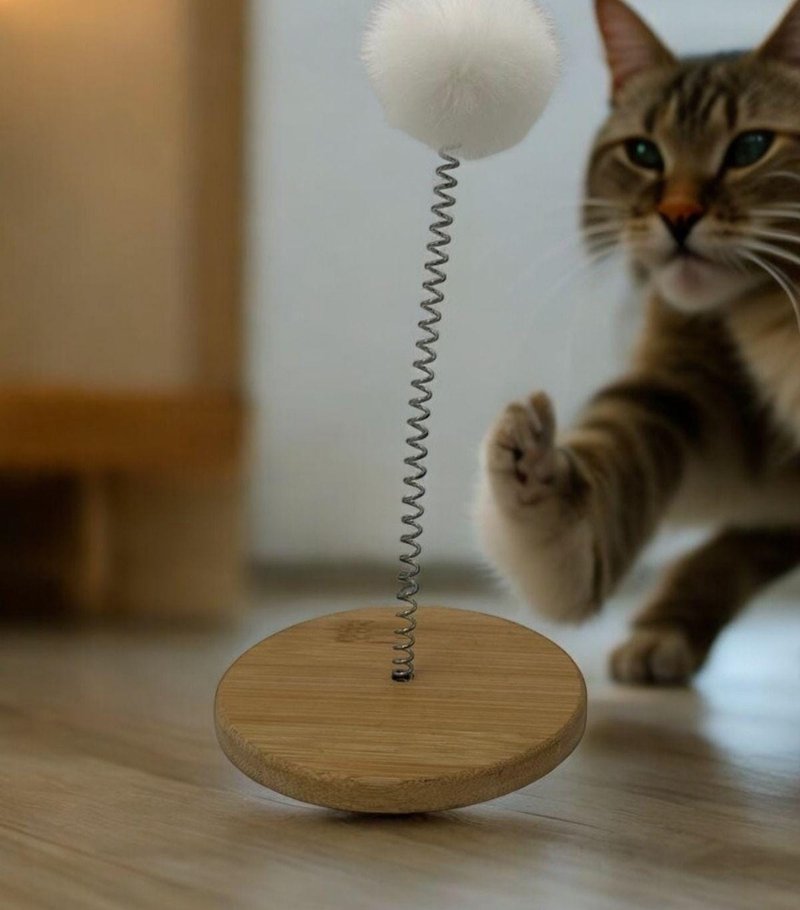 pet toy ball - ของเล่นสัตว์ - ไม้ ขาว