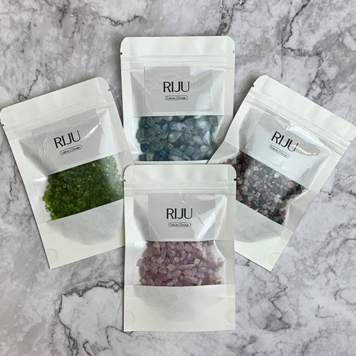 璃珠 RIJU 水晶凈化消磁碎石- 紫鋰輝 海藍寶 碧璽 橄欖石 辦公室裝置擺飾