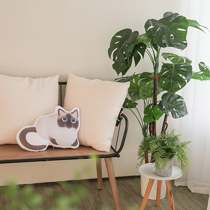似顏繪絨毛抱枕系列 我家有隻暹羅貓 - 公仔模型 - 聚酯纖維 多色