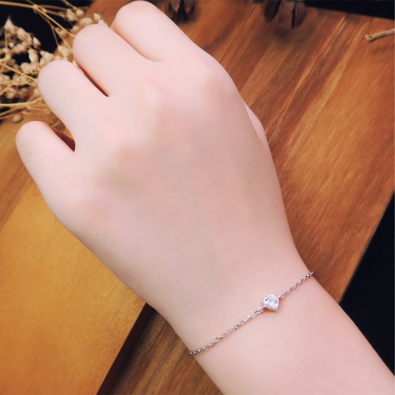 Fast Shipping Mother's Day Gift Little Love Song Love Sterling Silver Bracelet White K Rose Gold - Bracelets - Sterling Silver Silver