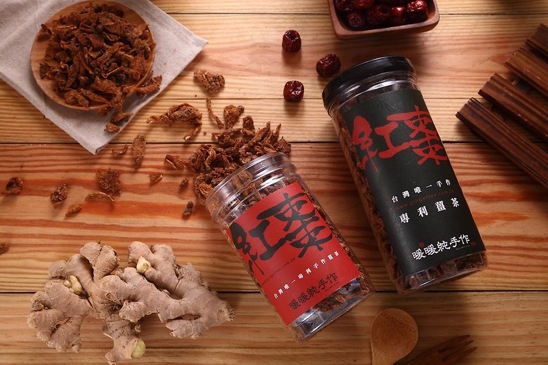 Patent hand-made black sugar ginger tea (original flavor, red dates, longan) 450g x warm pure hand - อาหารเสริมและผลิตภัณฑ์สุขภาพ - อาหารสด 
