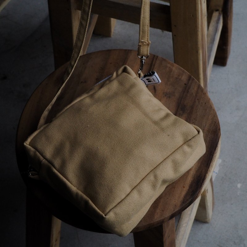 MUSTARD SQUARE BAG - Backpacks - Cotton & Hemp Yellow