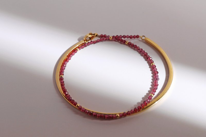 Twilight。天然寶石手環鍊 - 手鍊/手環 - 不鏽鋼 金色