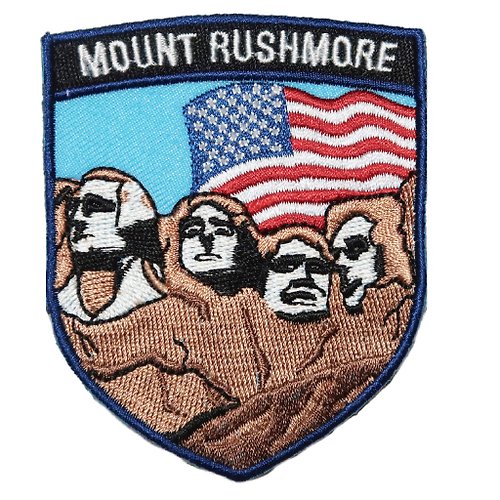 A-ONE 美國 拉什莫爾山 四個總統頭 熨燙刺繡布章 貼布 布標 燙貼 徽章