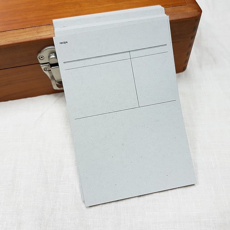 Classiky / drop around / Recipe Card 50pcs (45407-03) - Sticky Notes & Notepads - Paper Gray