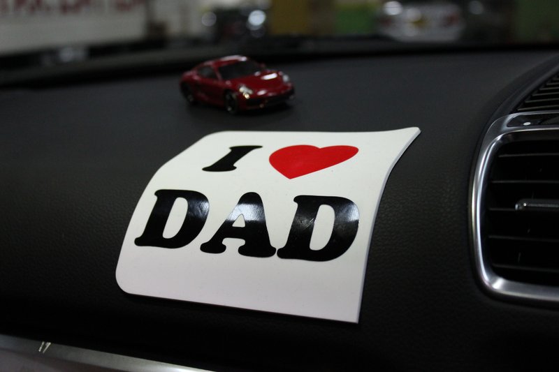 Love 2 love矽膠標誌- I LOVE DAD - 杯墊 - 矽膠 白色