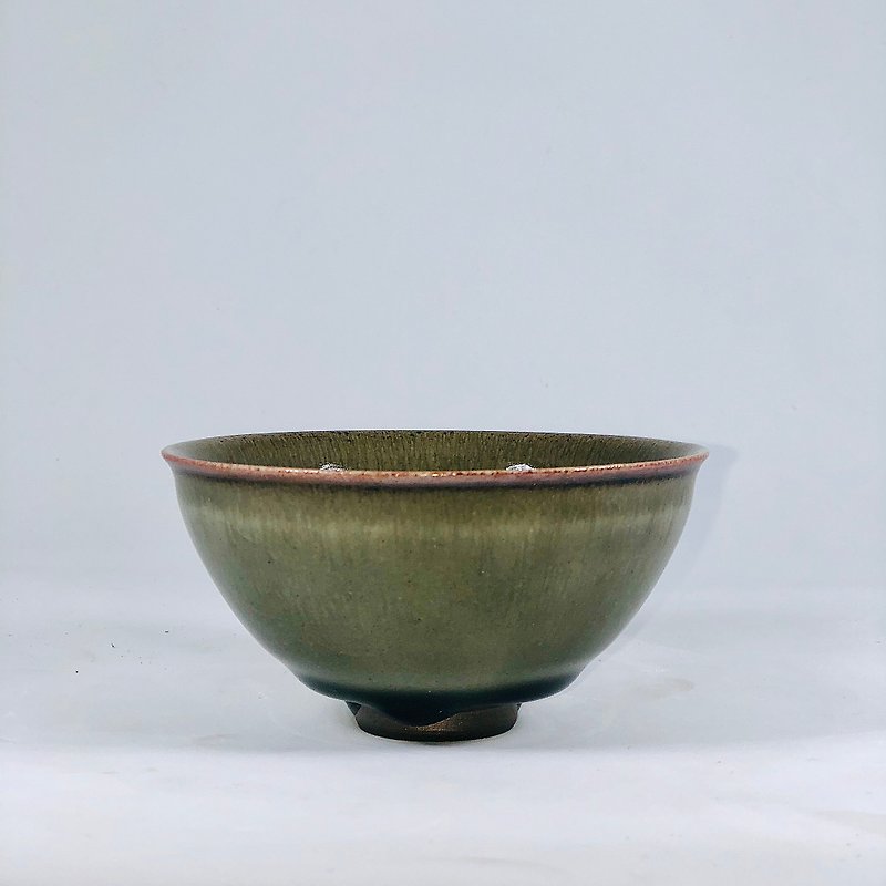 Hand-made wood-fired Longquan celadon tea bowl LONG003 - ถ้วย - วัสดุอื่นๆ 