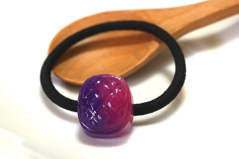 Dream candy color hair band | Simulation food hair ring gift - เครื่องประดับผม - พลาสติก สีม่วง