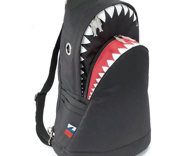 Morn Creations Genuine Shark Backpack (M) Black (SK-102-BK) - Shop