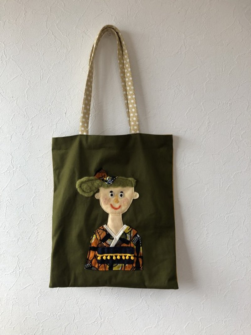 kimono bag green - Handbags & Totes - Wool 