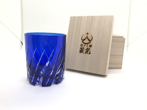 kirikoshinkou~japanese cut glass~ 風陣ロックグラス