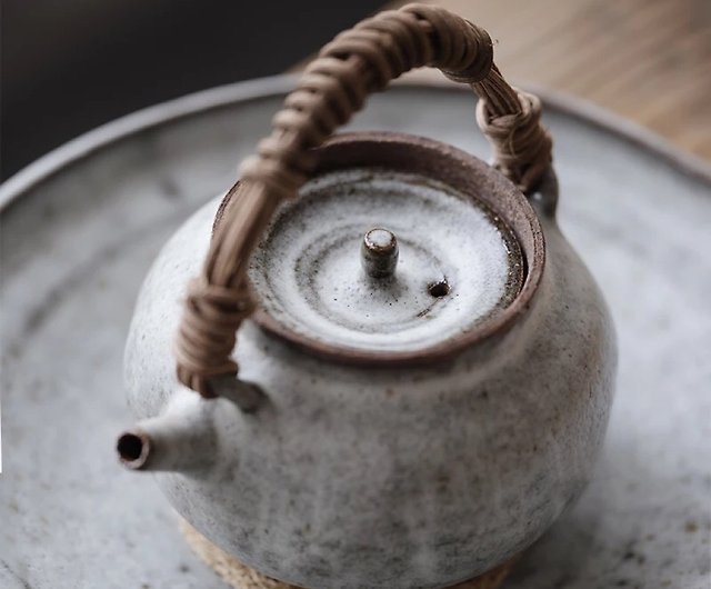 TAOQ Circle Ceramic Retro Handmade Tea Cup